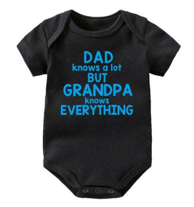 Dad Knows A Lot But Grandpa Knows Everything Onesie (Multiple Colors)