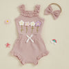 Ruffled Summer Flowers Outfit & Bow
