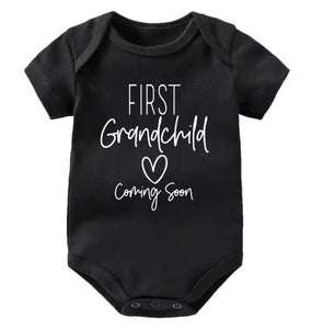 First Grandchild Coming Soon Onesie