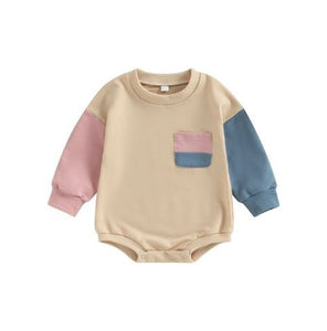 Color Patch Long Sleeve Onesie