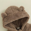 Plush Hooded Bear Ear Romper