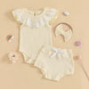 Ribbed Lyra Lace Collar Outfit & Headband