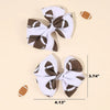 2 Pack Football Bow Clips