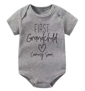 First Grandchild Coming Soon Onesie