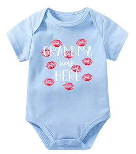 Grandma Was Here Kisses Onesie