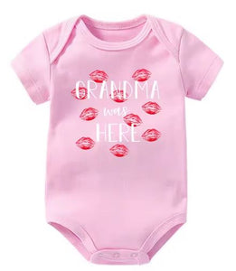 Grandma Was Here Kisses Onesie
