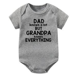 Dad Knows A Lot But Grandpa Knows Everything Onesie (Multiple Colors)