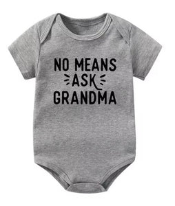No Means Ask Grandma Onesie