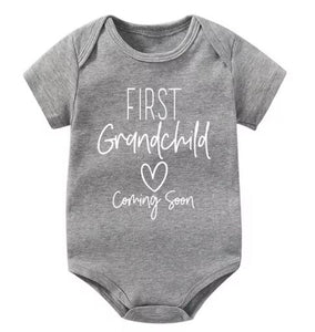 First Grandchild Coming Soon Onesie