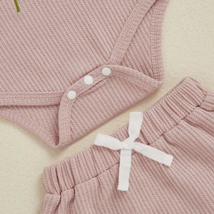 Ruffled Summer Flowers Outfit & Bow
