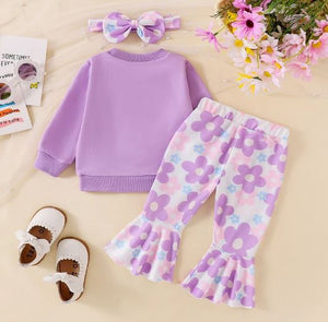 Beary Cute Floral Outfit & Headband