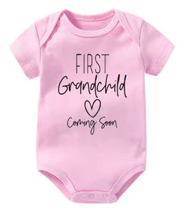 First Grandchild Coming Soon Onesie