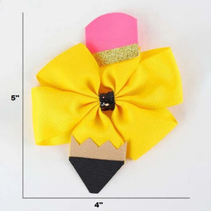 Pencil Bow Hair Clip