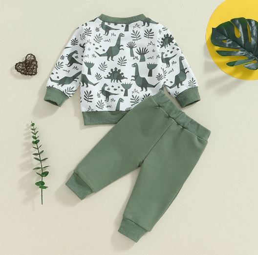 Dinosaur Pocket Top & Pants for Baby & Toddler Boys – Bitsy Bug Boutique