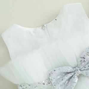 Layered Sequins Bow Dress