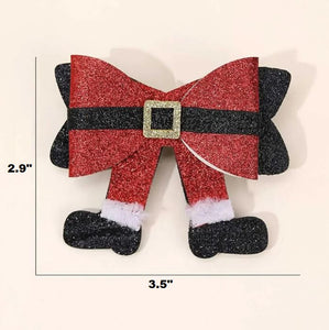 2 Pack Santa Christmas Clips