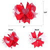 Heart Ribbon Bow Hair Clip