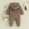 Plush Hooded Bear Ear Romper