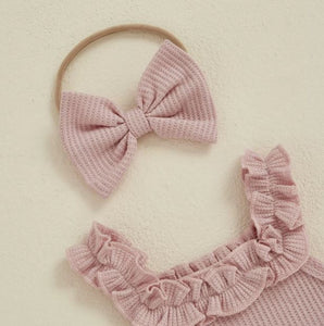 Ruffled Summer Flowers Outfit & Bow