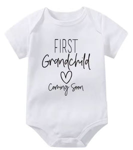 First Grandchild Coming Soon Onesie