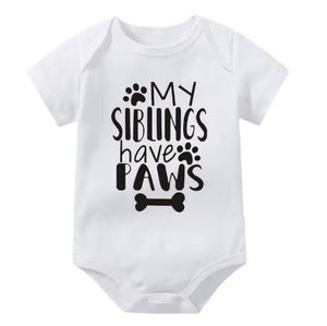 My Siblings Have Paws Cute Onesie