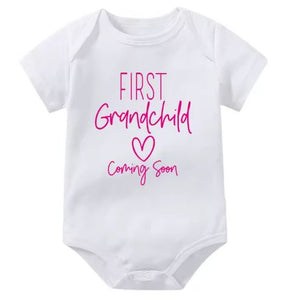 First Grandchild Coming Soon Onesie