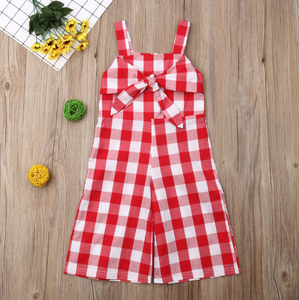 Red Checkered Jumpsuit - Bitsy Bug Boutique