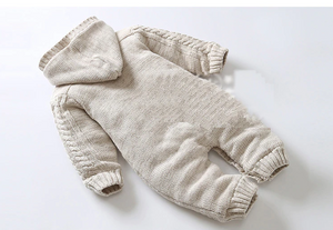 Knitted Hoodie Jumpsuit (Multiple Colors) - Bitsy Bug Boutique