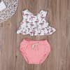 Flamingo Crop Top Bloomers Outfit