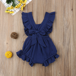 Sleeveless Bow Ruffled Romper for Baby & Toddler Girls – Bitsy Bug Boutique