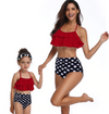 High Waist Polka Dot Mommy and Me 2 Piece Swimsuit