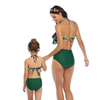 High Waist Tropical Vibes Mommy and Me 2 Piece Swimsuit