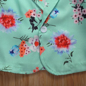 Floral Cardigan with Shorts