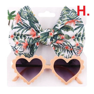 Heart Sunglasses & Headband Set (Multi Colors)