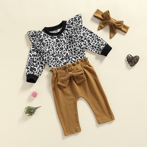 Leopard Ruffles 3 Piece Outfit