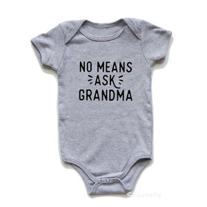 No Means Ask Grandma Onesie