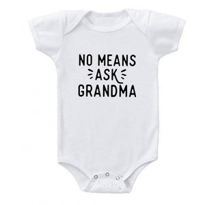 No Means Ask Grandma Onesie