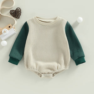 Knitted Color Sleeve Onesie