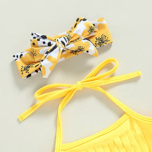 Fruity Floral Tassel Bikini