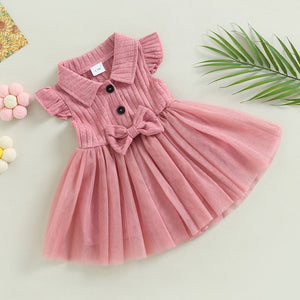 Pink Collared Bow Dress