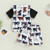 Cow T-shirt Hoodie & Shorts Set
