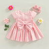 Satin Princess Dress with Headband