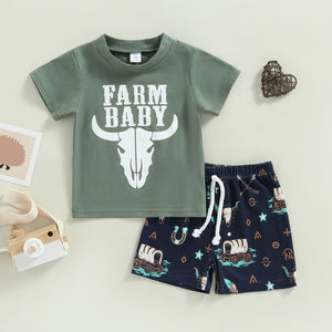 Farm Baby Cow T-shirt & Shorts