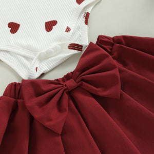 Burgundy Heart Valentine's Day Outfit