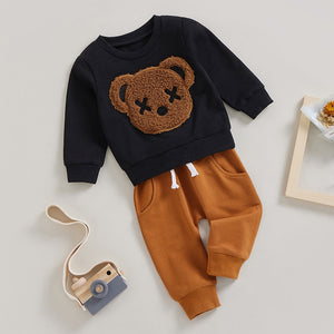 Fuzzy Little Bear Outfit Set