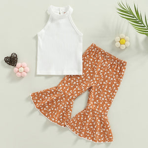 Floral Cow Print Summer Flare Set