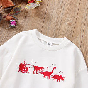 Dinosaur Sleigh Christmas Outfit