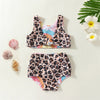 Reversible Leopard Floral 2 Piece Swimsuit