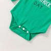 My First St. Patrick's Day Striped Clover Outfit