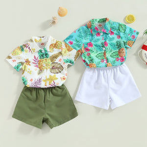 Tropical Button Shirt & Shorts